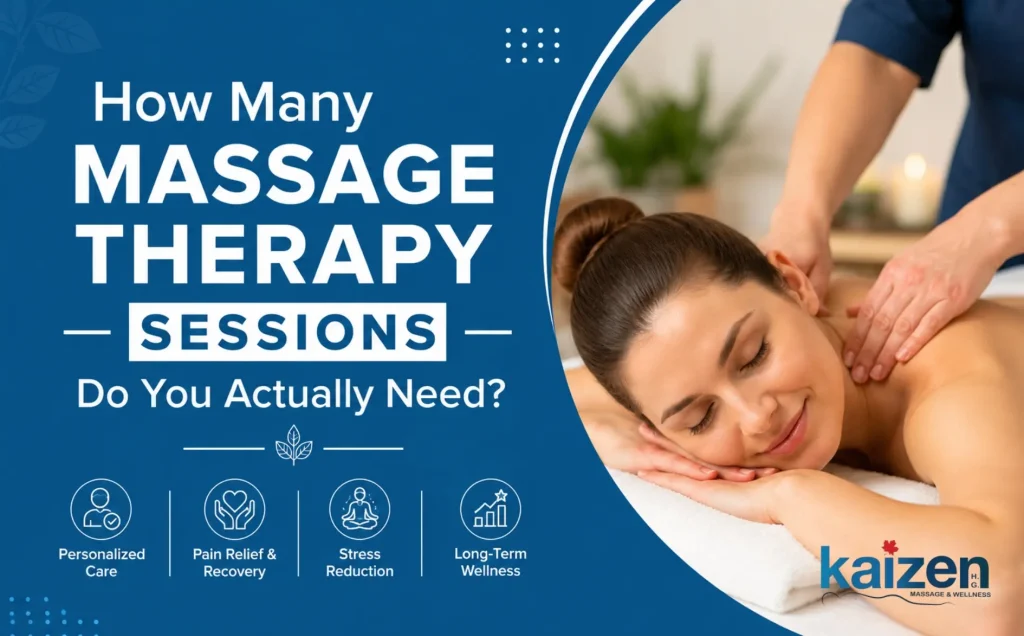 Woman Receiving Massage Therapy Session at Kaizen Health Group