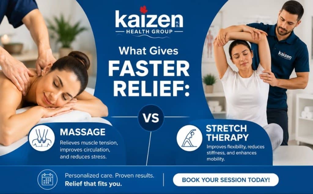 Massage Therapy vs Stretch Therapy for Faster Pain Relief