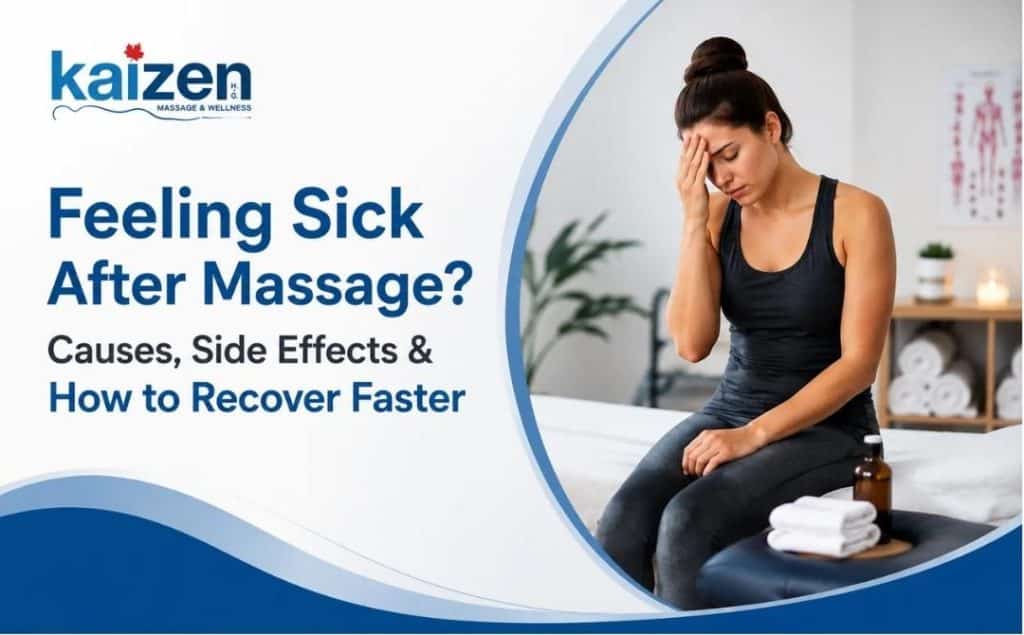 Feeling unwell after massage therapy